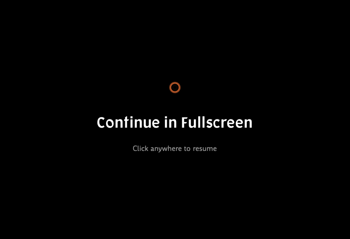 Fullscreen transition instruction